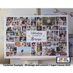 Happy 18Th Birthday Son Daughter Sister Grandson Friend Brother 40 Photo Party Display Board Collage Framed Canvas Print Gift - thumbnail 4