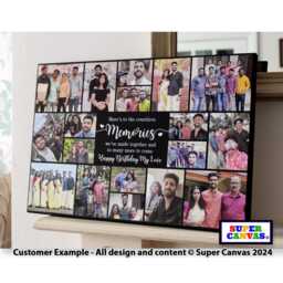 Happy 18Th Birthday Son Daughter Sister Grandson Friend Brother 40 Photo Party Display Board Collage Framed Canvas Print Gift - thumbnail 2