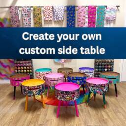 Custom Bedside Table , Completely Personalised. Pink, Yellow, Navy, Gold, Blue, Mint, Fuscia, Tan, Ideal Nightstand Or