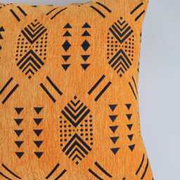 Moroccan Cushion Cover, Handmade Saffron Brocade Velvet Throw Pillow, Boho Tribal Cushion, Decorative Scatter 20''x20''/50x50 cm - thumbnail 2