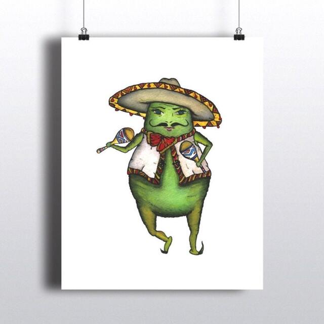 Avocado - Art Print Mariachi, Illustration, Guacamole, Cinco De Mayo, Celebration - image 1