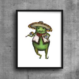 Avocado - Art Print Mariachi, Illustration, Guacamole, Cinco De Mayo, Celebration - thumbnail 3