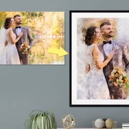 Personalized Watercolor Portrait Print Custom Family Art - thumbnail 2