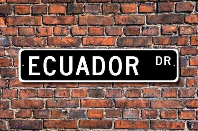 Ecuador Sign, Wall Decor, Gift, Souvenir Keepsake, Custom Street Quality Metal Sign - image 1
