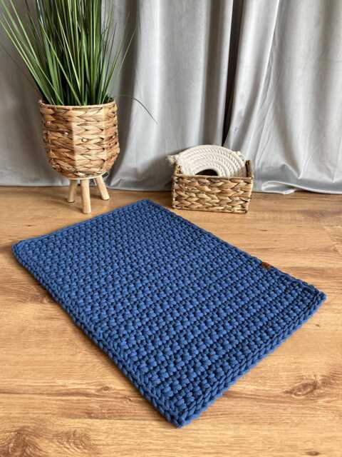 Custom Crochet Rug - Handmade Rectangle Carpet, Many Colors - image 1