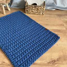 Custom Crochet Rug - Handmade Rectangle Carpet, Many Colors - thumbnail 3