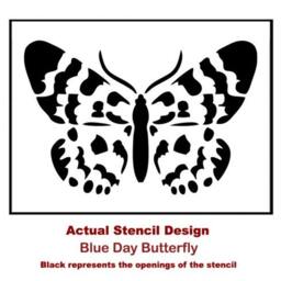 Blue Day Butterfly Wall Art Stencil - Size Medium Easy To Use For Diy Art- Better Than Decals - thumbnail 3