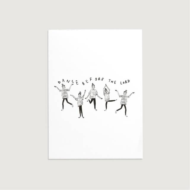 Dance Before The Lord/Christian Prints Recycled Card Kraft Or White - image 1