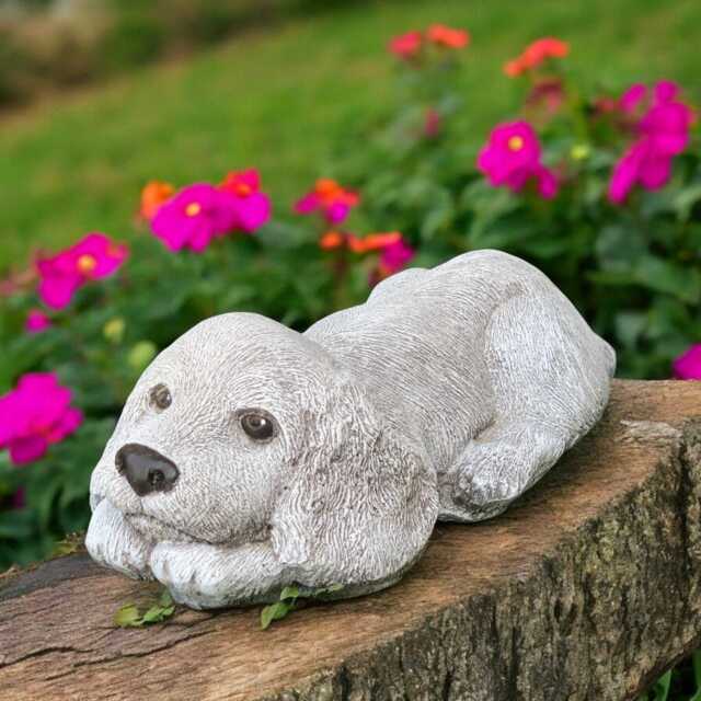 Concrete Labrador Retriever Puppy Statue Stone Dog Figurine Cement Pet Memorial Sculpture Outdoor Yard Ornament Handmade Lover Gift - image 1