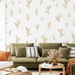Leaf Wall Decals - Boho Nursery Decor, Floral Stickers, Branch Decal, Reusable & Removable Stickers - thumbnail 1