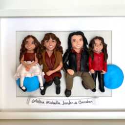 Three Generations Of Love Custom Portrait Sculpture Handmade Mothers Day Gift - thumbnail 4