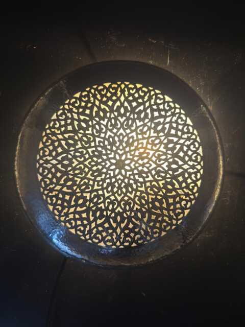 Moroccan Brass Wall Sconce - Round Decorative Lamp For Home D??cor - image 1