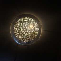 Moroccan Brass Wall Sconce - Round Decorative Lamp For Home D??cor - thumbnail 3