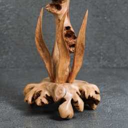 Handmade Parasite Wood Sailboat Sculpture Unique Nautical Home Decor 14 - thumbnail 4