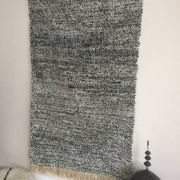 Beni Ourain Rug - Moroccan Handwoven Rug, Pure Wool, Black With Ivory/117 X 197 cm 3.83 6.46 Ft Code 110 - thumbnail 4