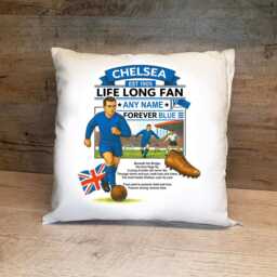 Personalised Retro Chelsea Fc Fan Cushion. With Any Name. Football Fan Cushion Cfc - thumbnail 3