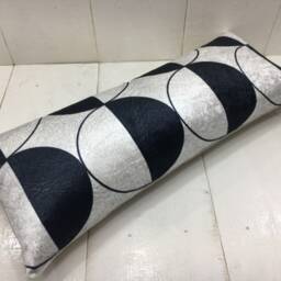 Handwoven Silk Blend Lumbar Pillow Cover, Modern Geometric Cushion - 10x24 - thumbnail 4