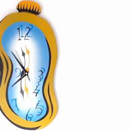 Dropping - Handmade Surreal Melting Clock, Wall Home Decor - thumbnail 3