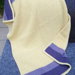 Baby Blanket, Handknit Blanket, Wool Plaid, Newborn Gift - thumbnail 2
