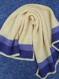 Baby Blanket, Handknit Blanket, Wool Plaid, Newborn Gift