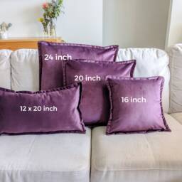 Mink Beaver Brown Velvet Cushion Cover - thumbnail 3