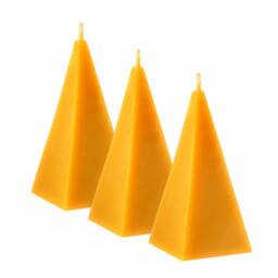 Pyramid Candle, Natural Beeswax Pure Beewax Handmade Candles, Gift Candles, Votive Candles - thumbnail 2