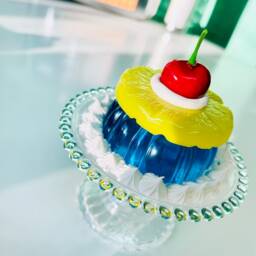 Pineapple Hurricane Mini Colorful Jelly Cake Fake Food Dopamine Decor Quirky Funky Kitschy Retro Pop Art - thumbnail 2