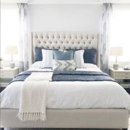 Light Blue Linen Pillow Cover - Handmade Throw Cover, Custom Size, Natural Cushion - thumbnail 3