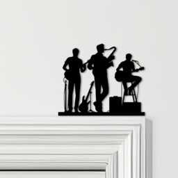 Door Topper Music Band Instruments Various Colours Top Of Decorative Sign - Novelty Wall Decor, Frame Art, Art - thumbnail 1