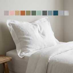 Oxford Style Linen Pillow Cover Case Sham Standard Queen King Euro Pillowcase - thumbnail 1
