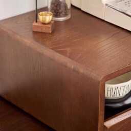 Solid Ash Wood Modern Coffee Capsule Tea Sachet Holder, Coffee Bar Machine Maker Stand, Pod Drawer, Kitchen Countertop - thumbnail 2