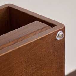 Solid Ash Wood Modern Coffee Capsule Tea Sachet Holder, Coffee Bar Machine Maker Stand, Pod Drawer, Kitchen Countertop - thumbnail 3