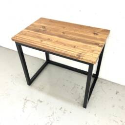 Reclaimed Wood Rustic Office Desk Steel Industrial - thumbnail 2