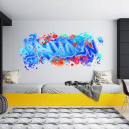 Personalized Graffiti Wall Stickers Custom Name Teenagers, Children's Room Decorations Removable Decal Home Decor Art - thumbnail 3