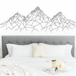 Geometric Mountain Wall Decal - Decal, Mountains Nursery, Gift For Him, Man Gift, Guy Friend Boyfriend - thumbnail 2