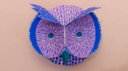 Paper M??ch?? Owl Head, Rosa - thumbnail 1