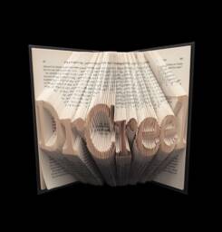 Drcreel - 7 Letter Word Teacher Gift Professor Graduation Folded-Book Art Personalized Custom