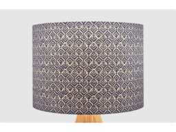 Blue Navy Beige Geometric Lampshade, Table Floor Lamp/Ceiling Pendant, Small Medium Large, 15cm 20cm 25cm 30cm 35cm 40cm, Drum Light Shade