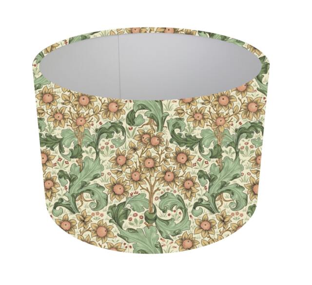 William Morris Orchid Buttercup Lampshade, Cylinder Drum Shade, Handmade Home Decor - image 1