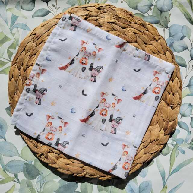 Halloween Farm Baby Muslin Swaddle Blanket 100% Cotton - image 1