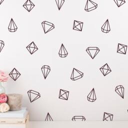 Geometric Wall Decals - 48 Prism Decals, Unique Vinyl Decal Set, Gold & Decor Great For Gifts & More - thumbnail 2