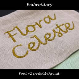 Embroidered Christmas Stockings Personalized - Linen Family Decoration, Gift For Her - thumbnail 3