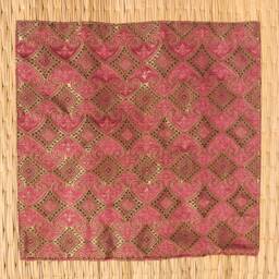 Red Cushion Cover With Golden Metallic Glow, Hippie Cover, Sofa Pillow, Burgundy Cushion, 18 - thumbnail 4