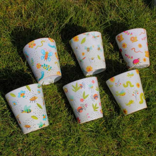 Kid's Gardening Plant Pots - Bugs & Creatures Small Ceramic Planters Novelty Children's Garden Gifts - image 1