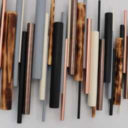 Rustic Wood Wall Art, Copper Decor, Sculpture - thumbnail 3