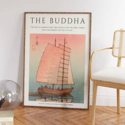 Buddhist Sailboat Art Print, Hasui Kawase Japanese Decor - thumbnail 2