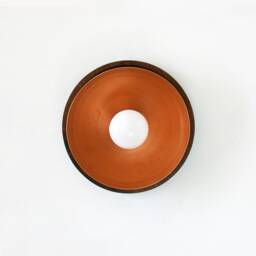 Copper & Walnut Round Sconce Light Wall Lighting Kitchen Vanity Fixture Mud Room - thumbnail 3