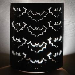 Handcrafted Flying Bats Wall Light Shade, Light Cover, Home Decoration, Lighting, Bats, Metal - thumbnail 2