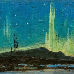 Tom Thomson Northern Lights Print Vintage Canadian Art - thumbnail 3