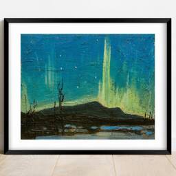 Tom Thomson Northern Lights Print Vintage Canadian Art - thumbnail 2